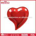 Heart shape 100%melmaine plate for weeding